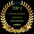 2018 Top 3 Criminal Defense Lawyers in Rochester Three Best Rated Badge